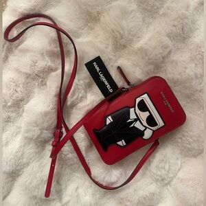 Karl Lagerfeld Red Crossbody Bag